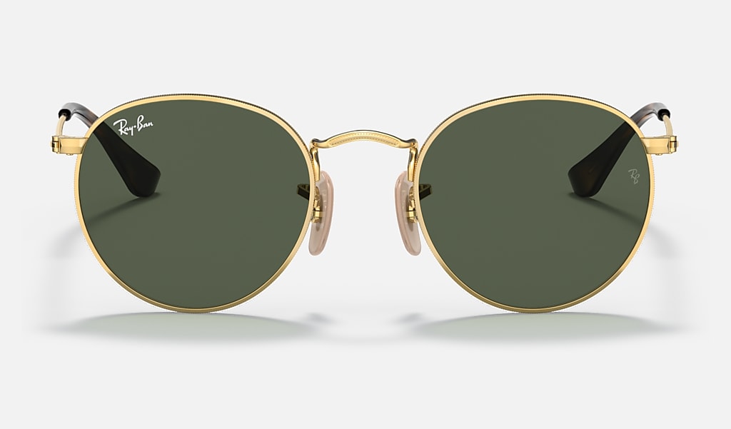 vacht snap Trolley Round Kids Sunglasses in Gold and Green | Ray-Ban®