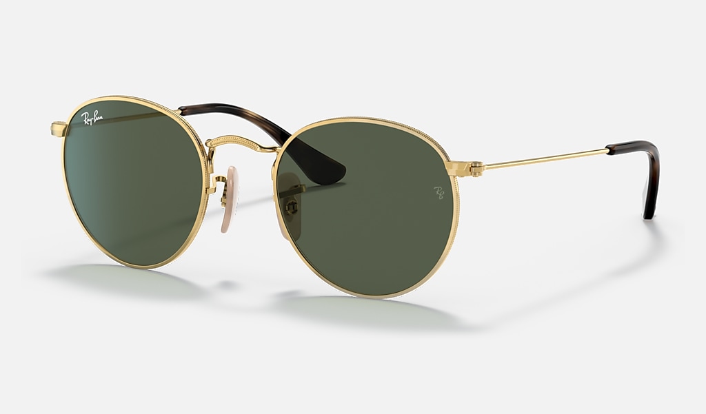 Verwaarlozing Ideaal koper Round Metal Junior Sunglasses in Arista and Green | Ray-Ban®
