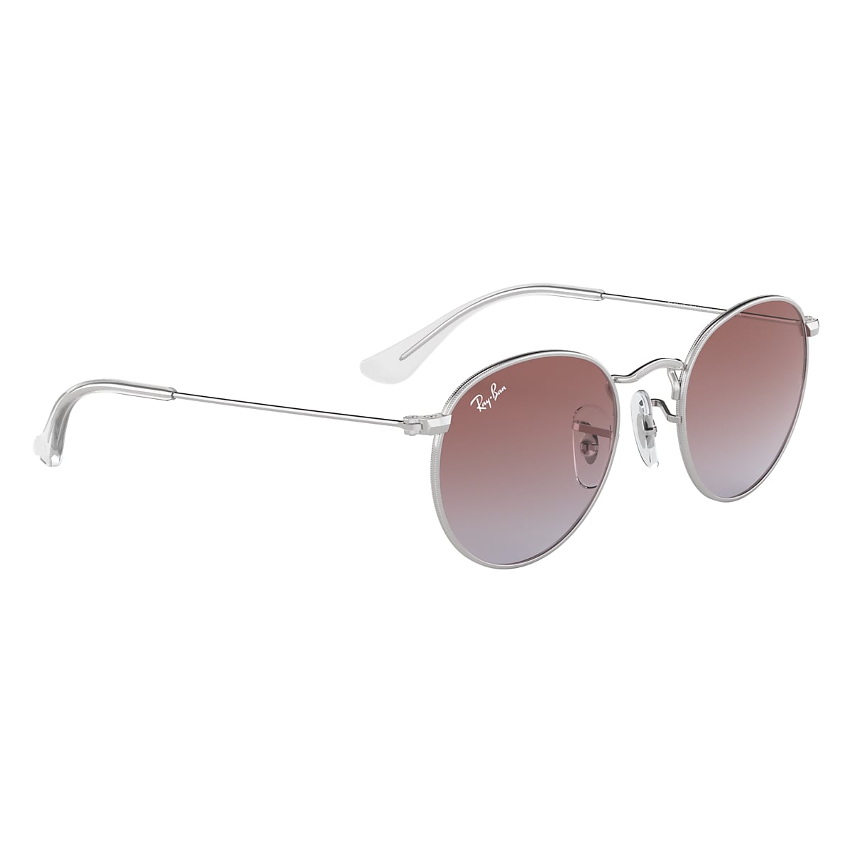 ROUND KIDS Sunglasses in Silver and Violet RB9547S Ray Ban US