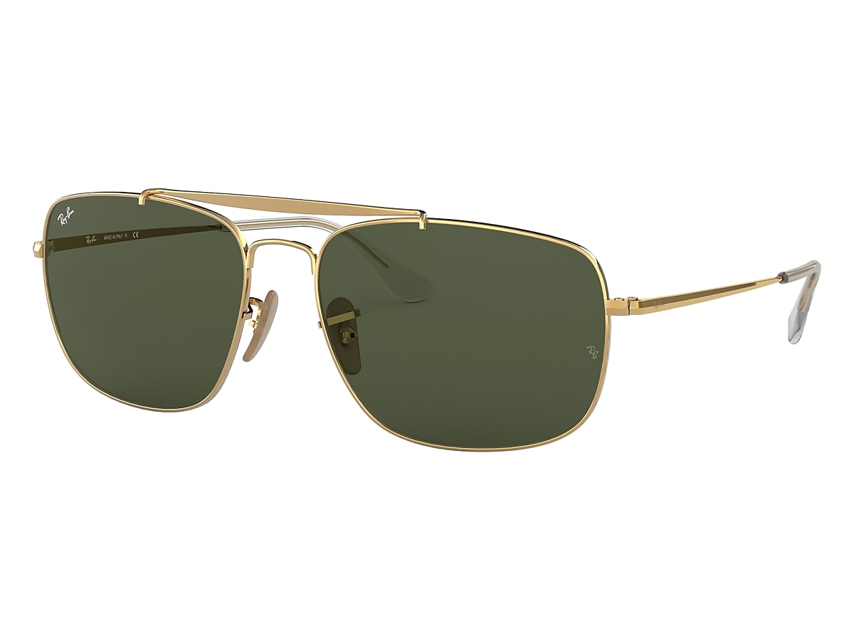 Colonel Sunglasses in Gold and Green | Ray-Ban®