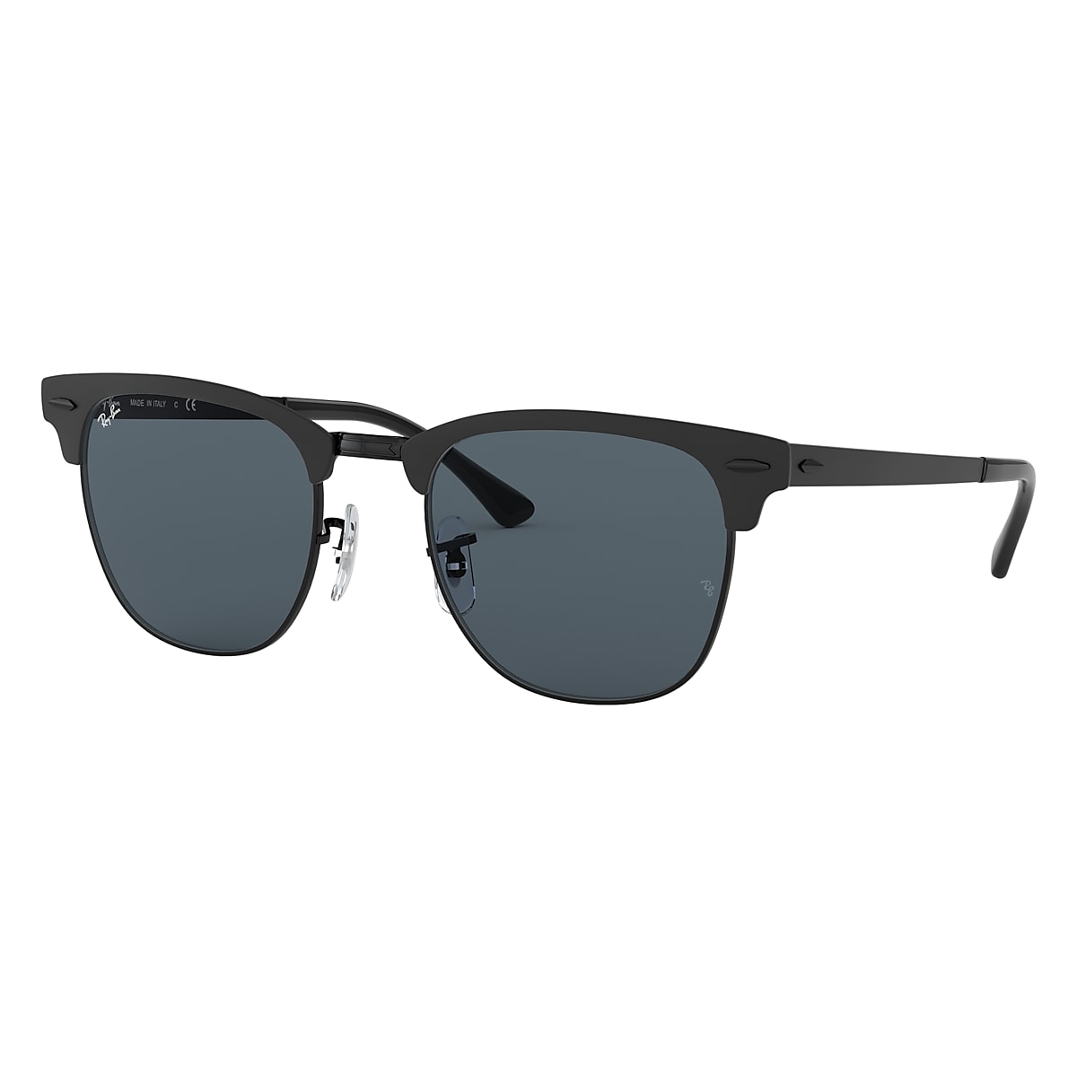 Clubmaster Metal Sunglasses in Black and Blue | Ray-Ban®