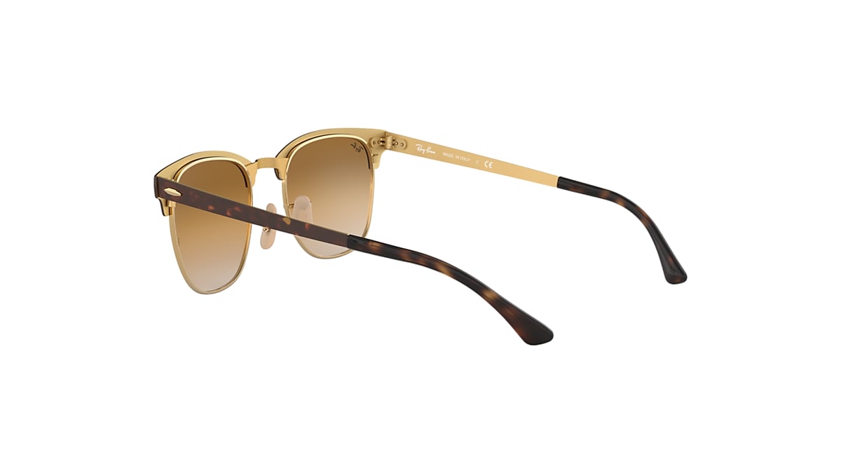 CLUBMASTER METAL Sunglasses in Havana On Gold and Brown - RB3716