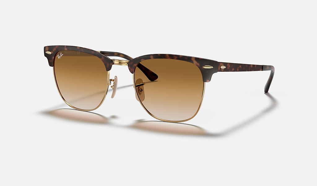 Clubmaster Sunglasses in Havana On Gold and Light Brown Ray-Ban®