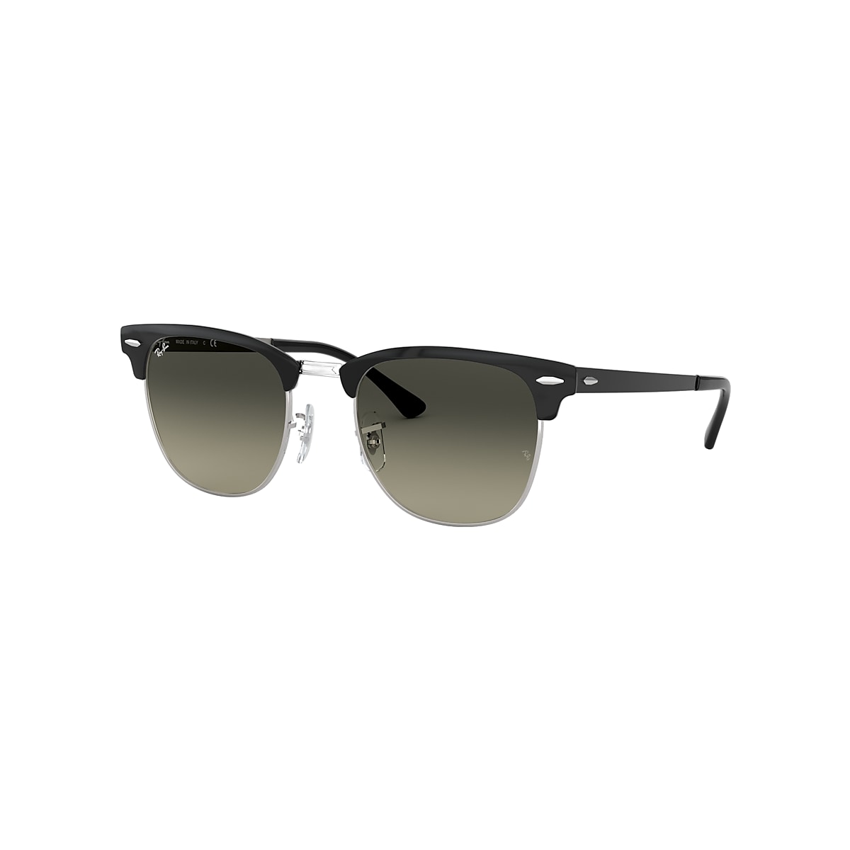 CLUBMASTER METAL Sunglasses in Black On Silver and Grey - RB3716 