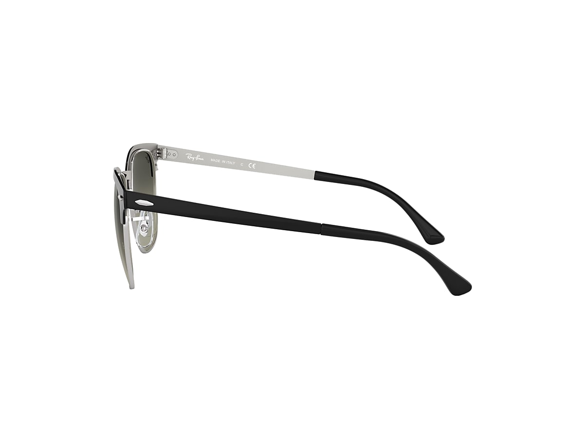 CLUBMASTER METAL Sunglasses in Black On Silver and Grey - RB3716 