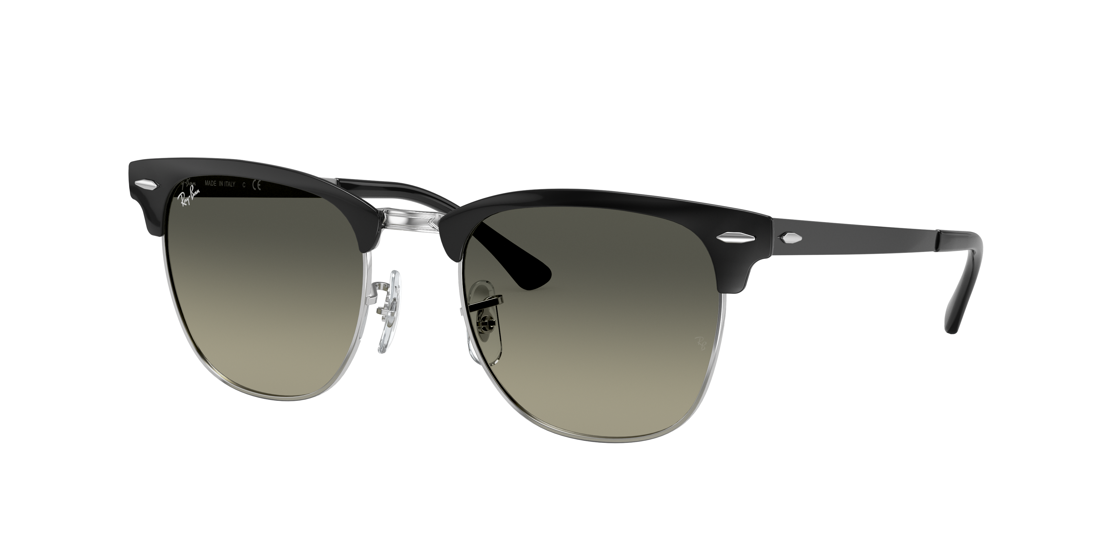 Clubmaster Metal Sunglasses in Black and Grey | Ray-Ban®