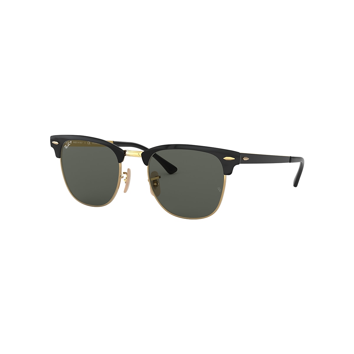 CLUBMASTER METAL Sunglasses in Black On Gold and Green - RB3716 