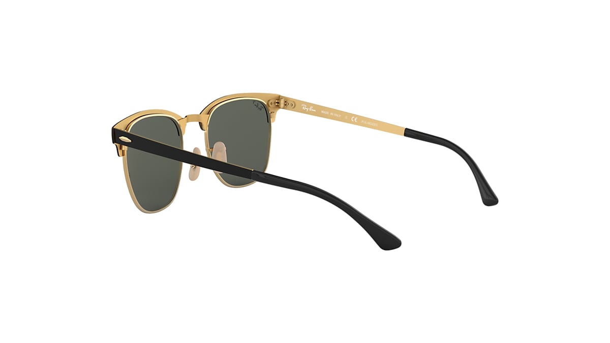 CLUBMASTER METAL Sunglasses in Black On Gold and Green