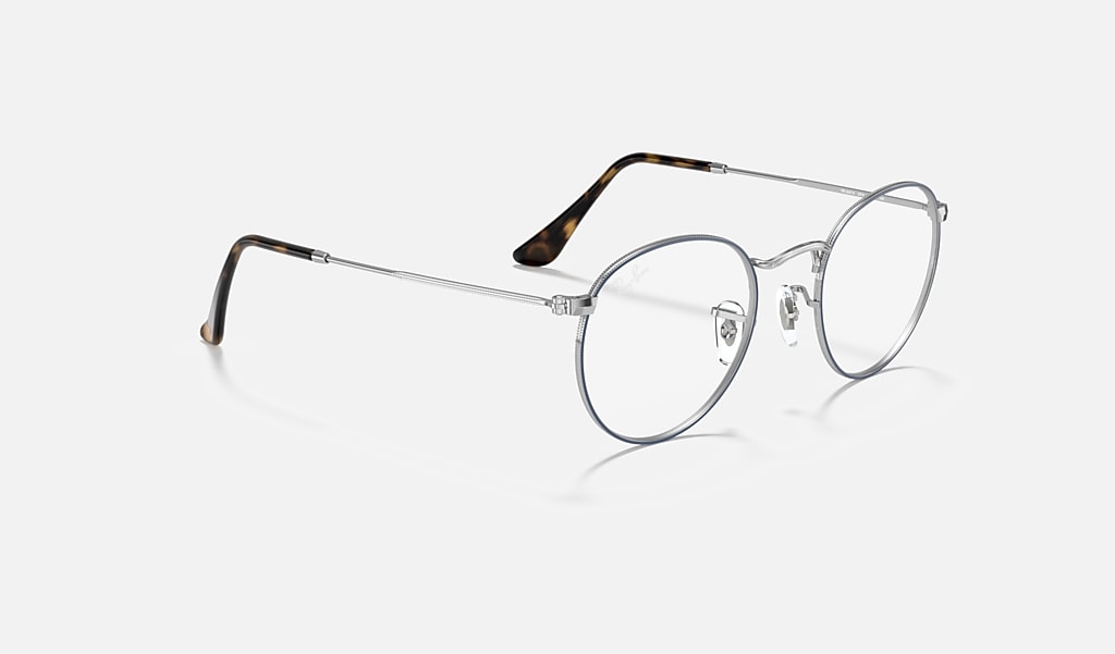 Metal Eyeglasses with Blue On Silver | Ray-Ban®