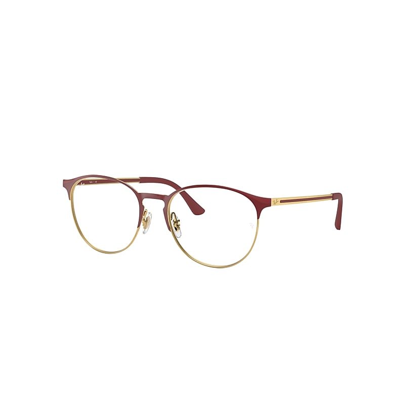 Ray-Ban Rb6375 Optics Eyeglasses Gold Frame Clear Lenses Polarized 51-18