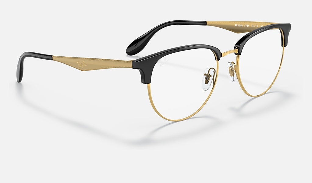 Rb6396 Optics Eyeglasses with Black On Gold Frame | Ray-Ban®