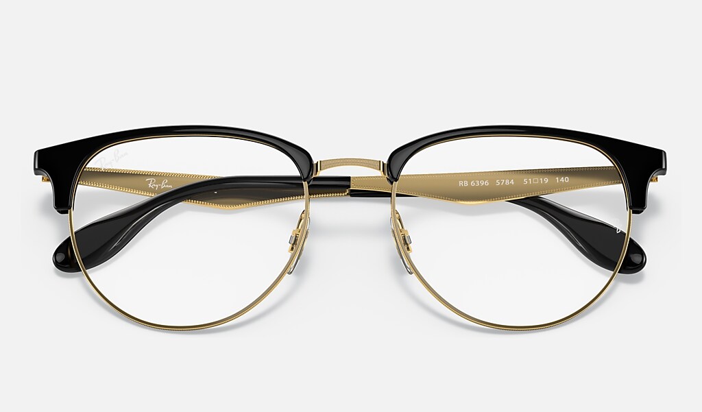 black and gold rayban glasses