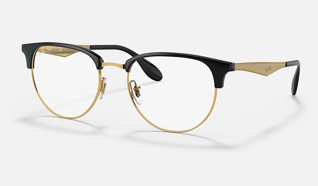 ray ban gold rim