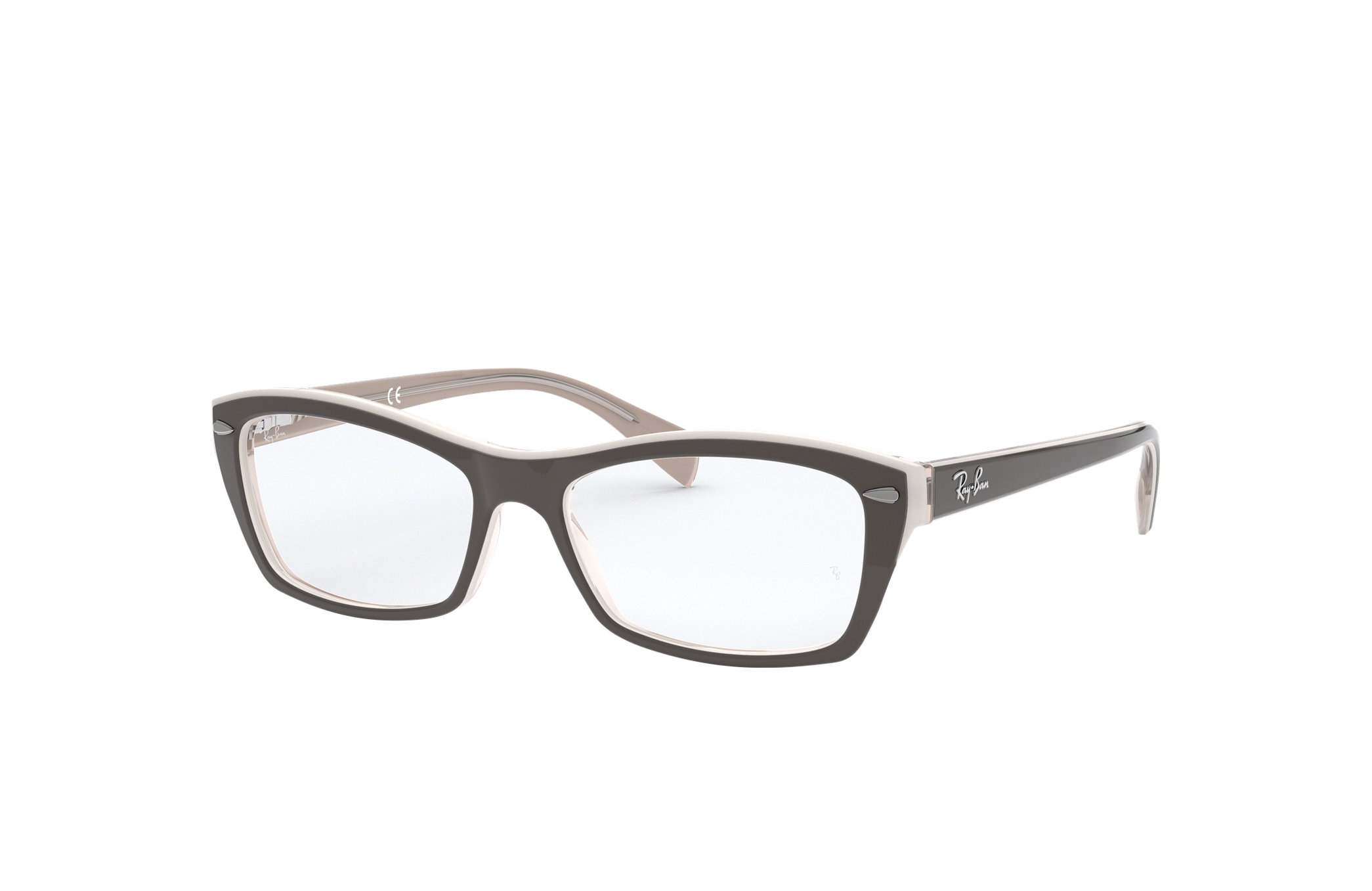 ray ban justin transparent grey