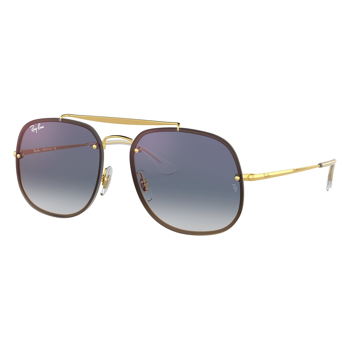 solide Schaduw verpleegster Blaze General Sunglasses in Gold and Blue | Ray-Ban®