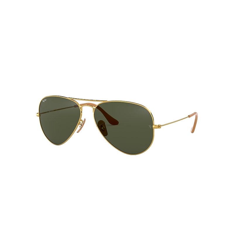 Ray-Ban Aviator 1937 Sunglasses Gold Frame Green Lenses 58-14 product image