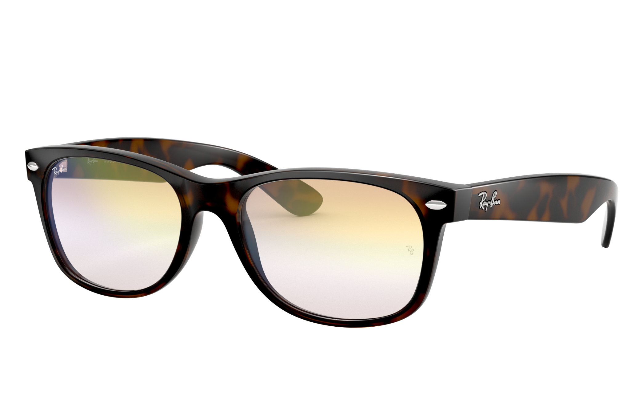 New Wayfarer Flash Gradient Lenses Sunglasses in Tortoise and Gold | Ray-Ban ®