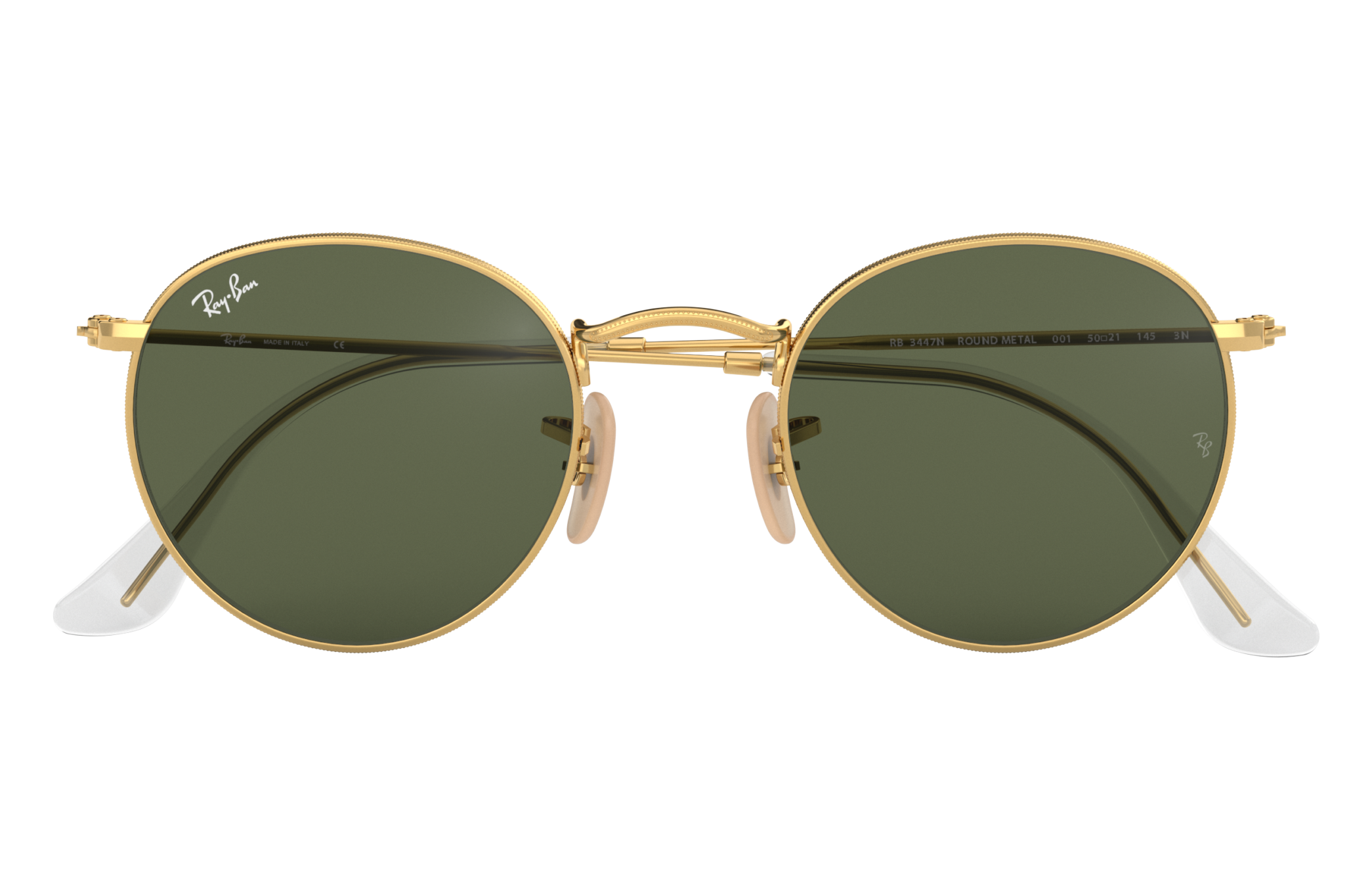 Ray-Ban Round Flat Lenses RB3447N Gold 