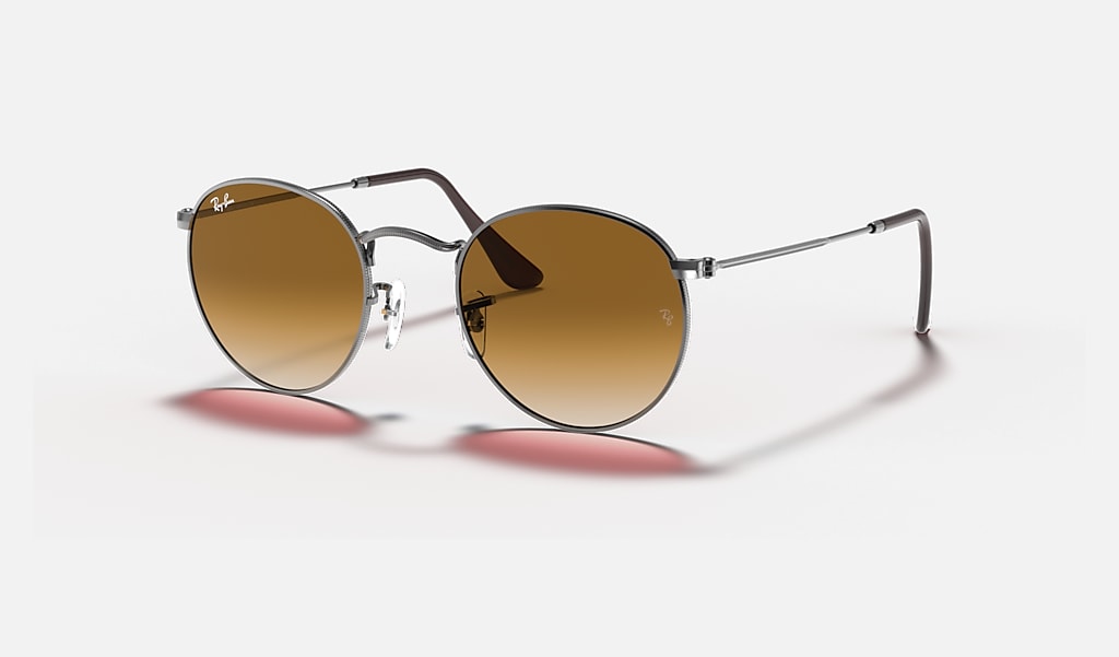 Round Flat Lenses Sunglasses Gunmetal and Light | Ray-Ban®
