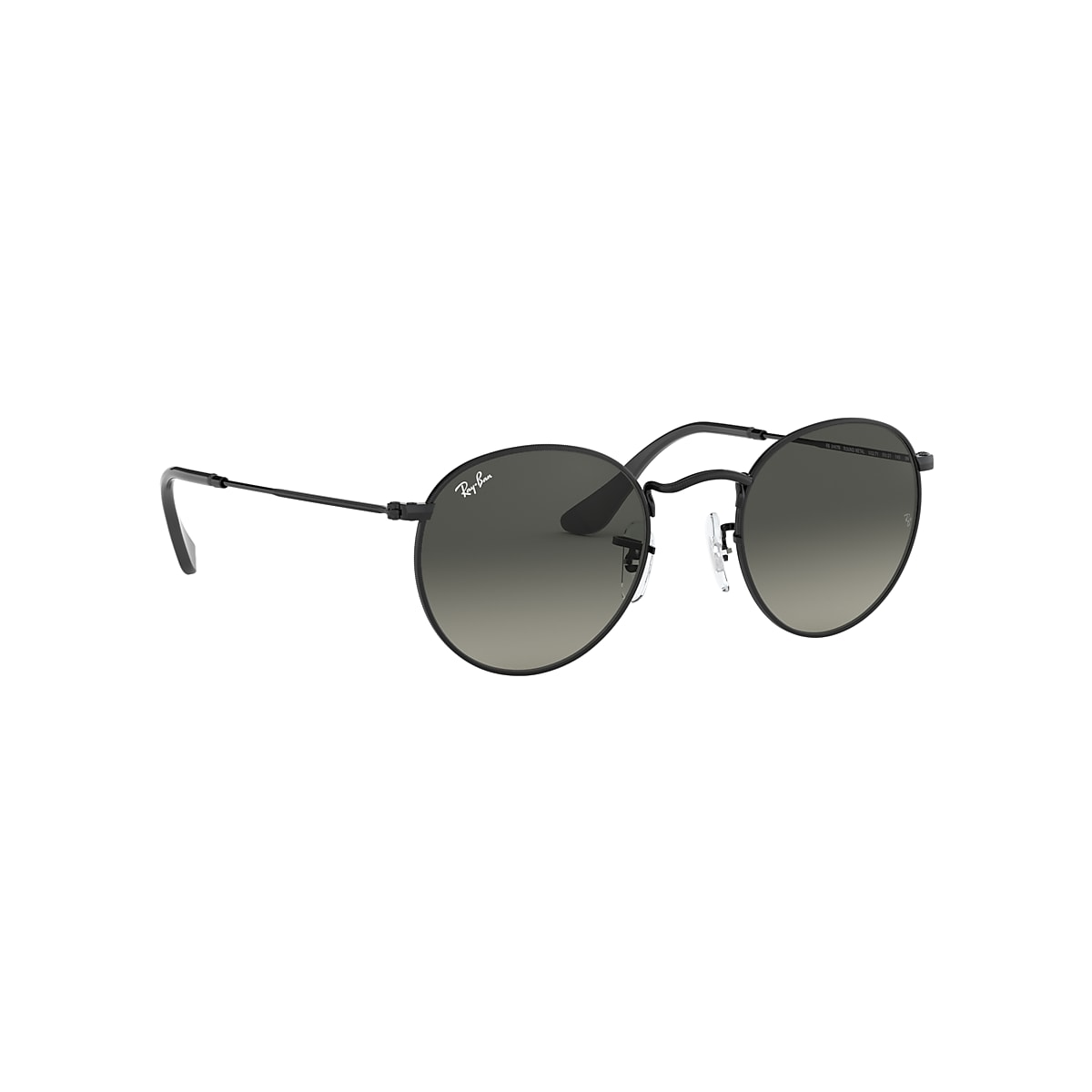 Round Flat Lenses Sunglasses in Black and Grey | Ray-Ban®