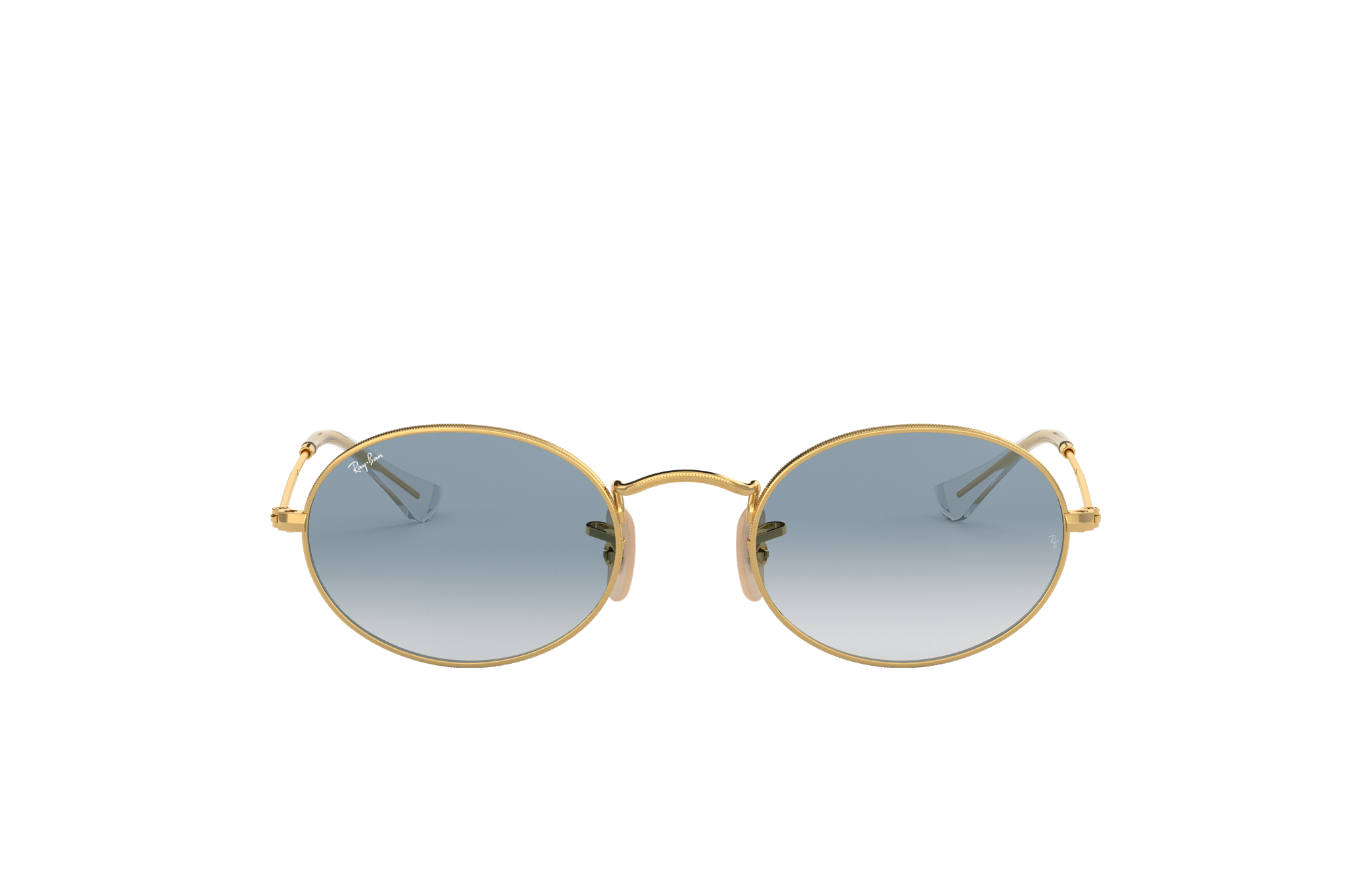 ray ban oval gold sunglasses