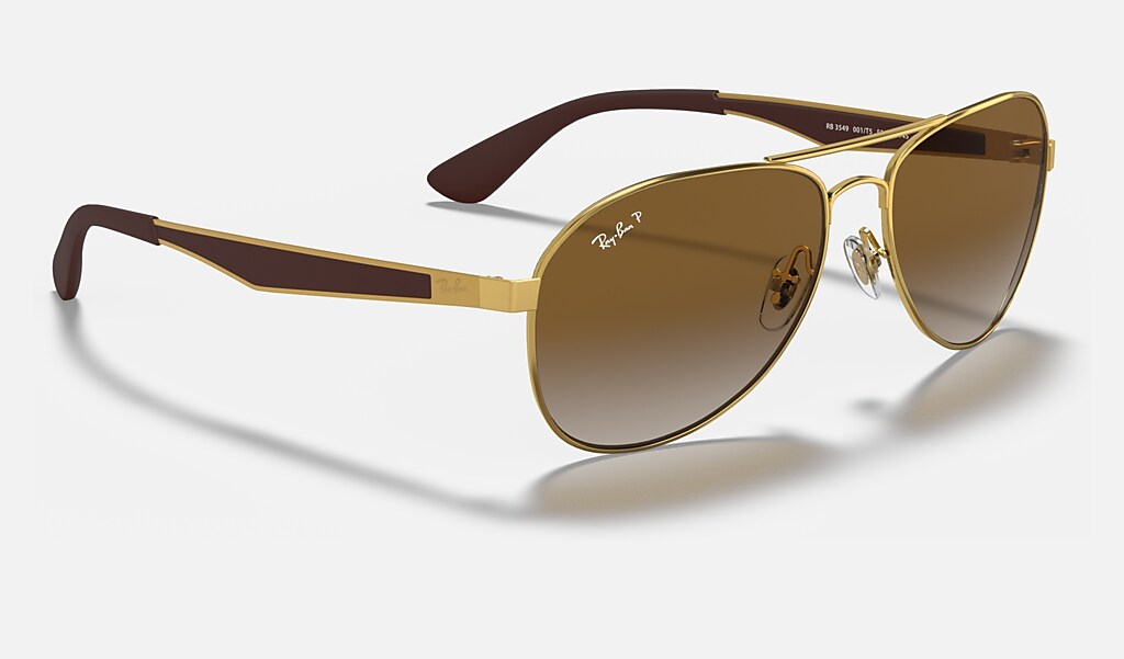 Rb3549 Sunglasses in Gold and Brown | Ray-Ban®