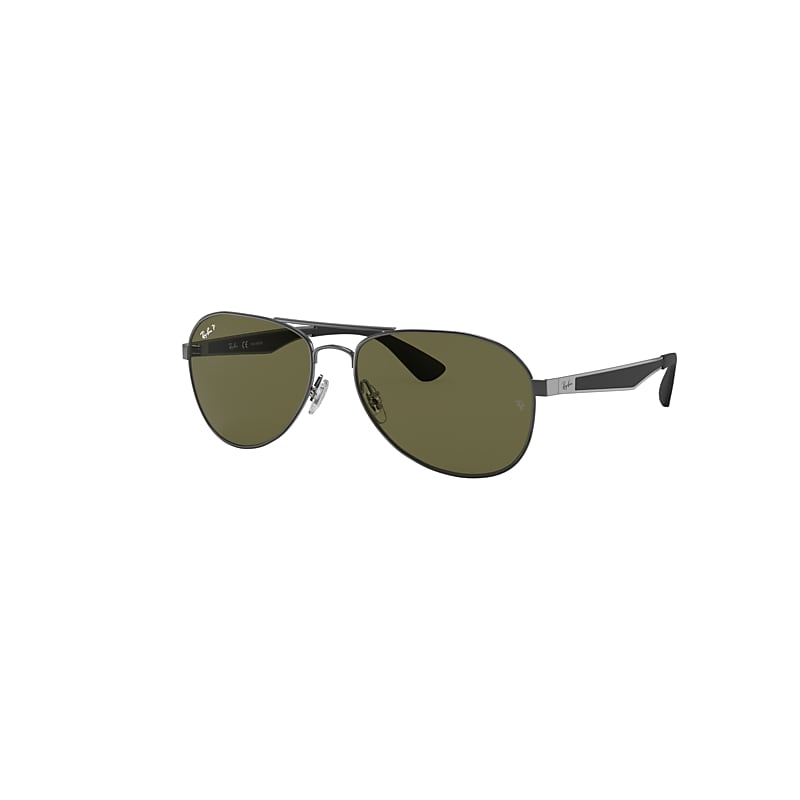 Ray-Ban Rb3549 Sunglasses Gunmetal Frame Green Lenses Polarized 58-16 product image