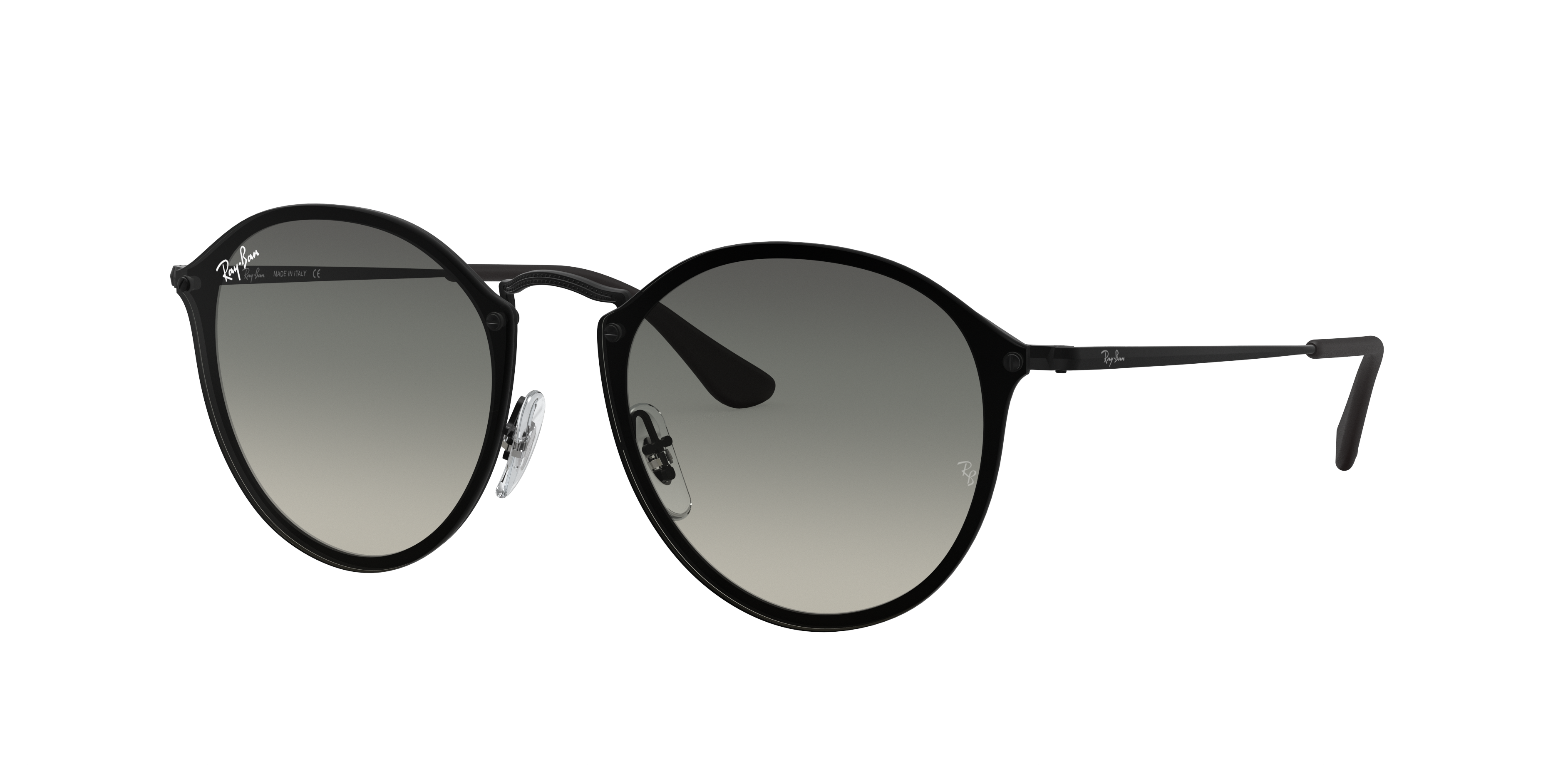 Blaze Round Sunglasses in Black and Grey | Ray-Ban®
