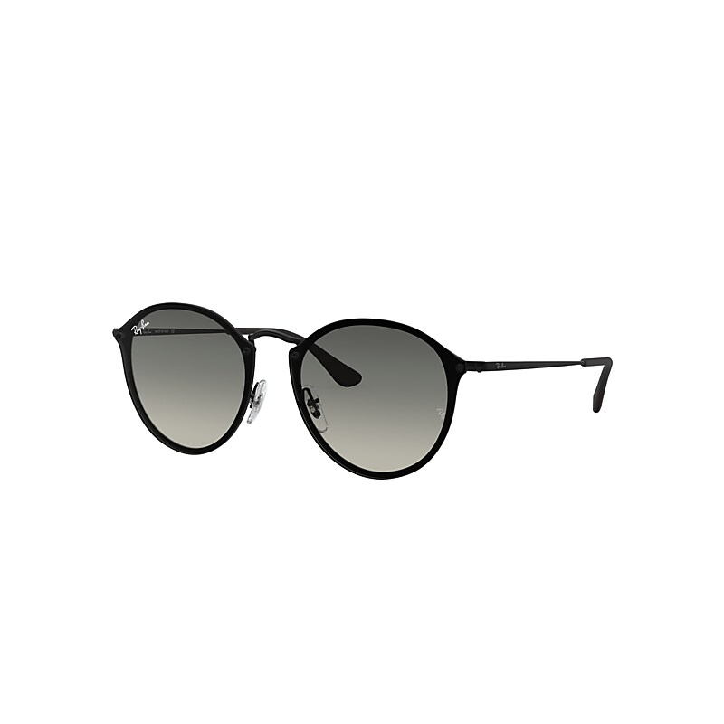 Ray-Ban Blaze Round Sunglasses Black Frame Grey Lenses 59-14