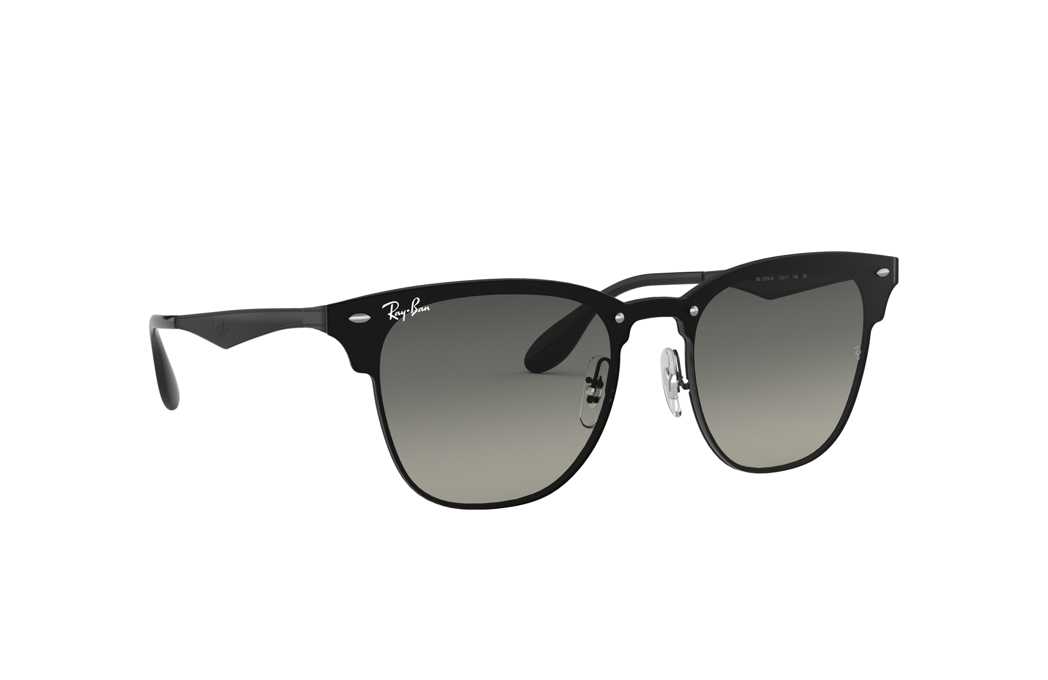 ray ban blaze clubmaster black grey gradient