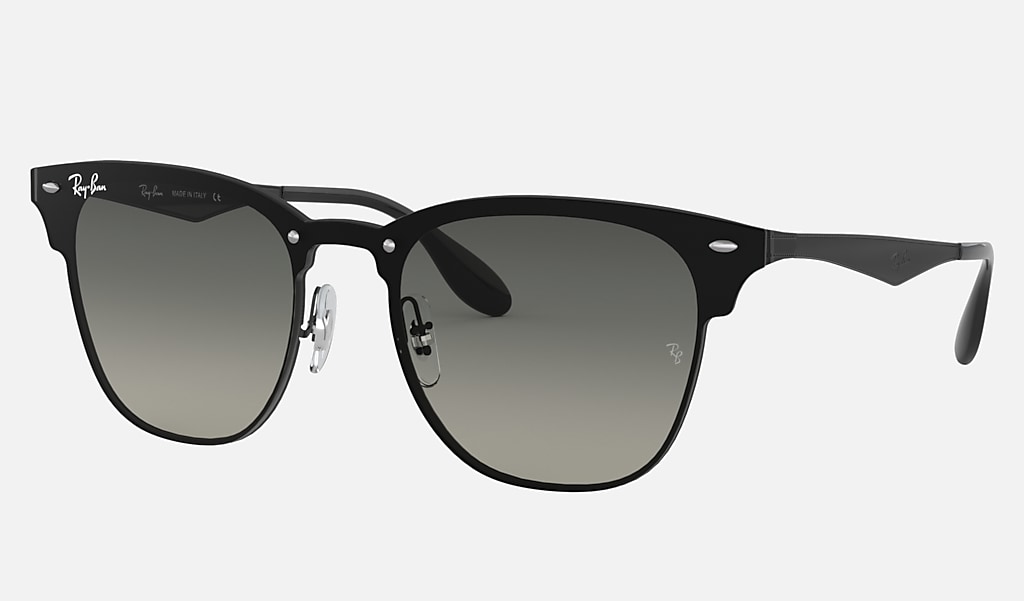 Blaze Clubmaster Sunglasses in Black and Grey | Ray-Ban®