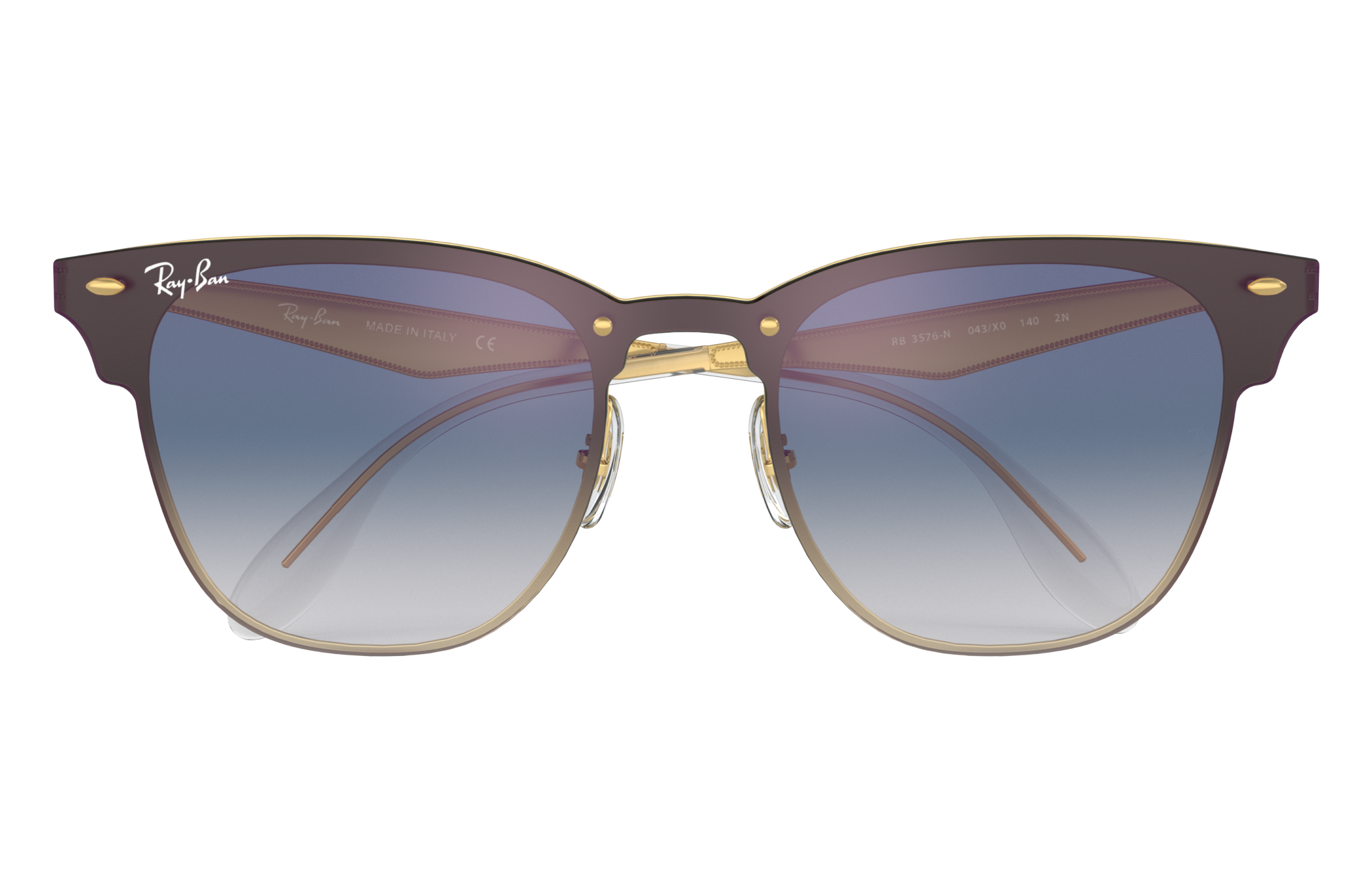 ray ban blaze clubmaster gold