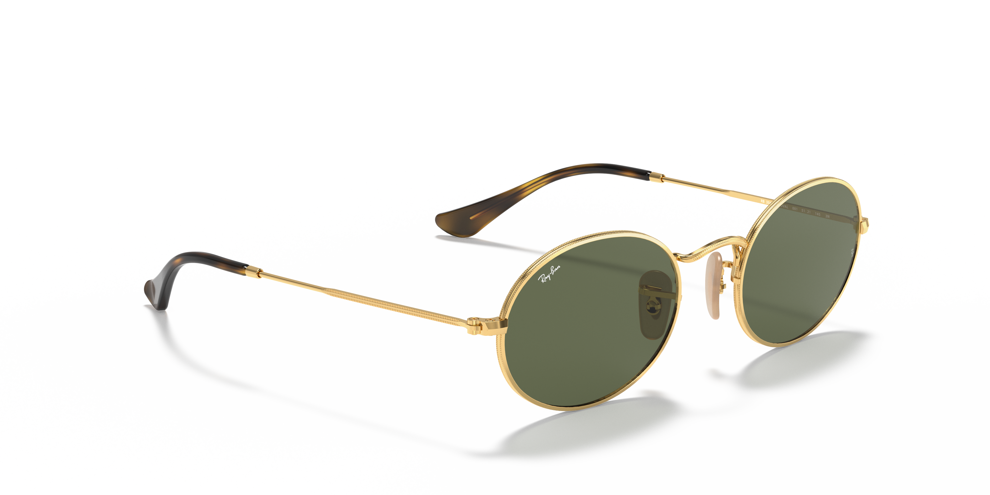 レイバン公式ストア】 Ray-Ban® Oval（オーバル） フラットレンズ サングラス | ゴールド X グリーン