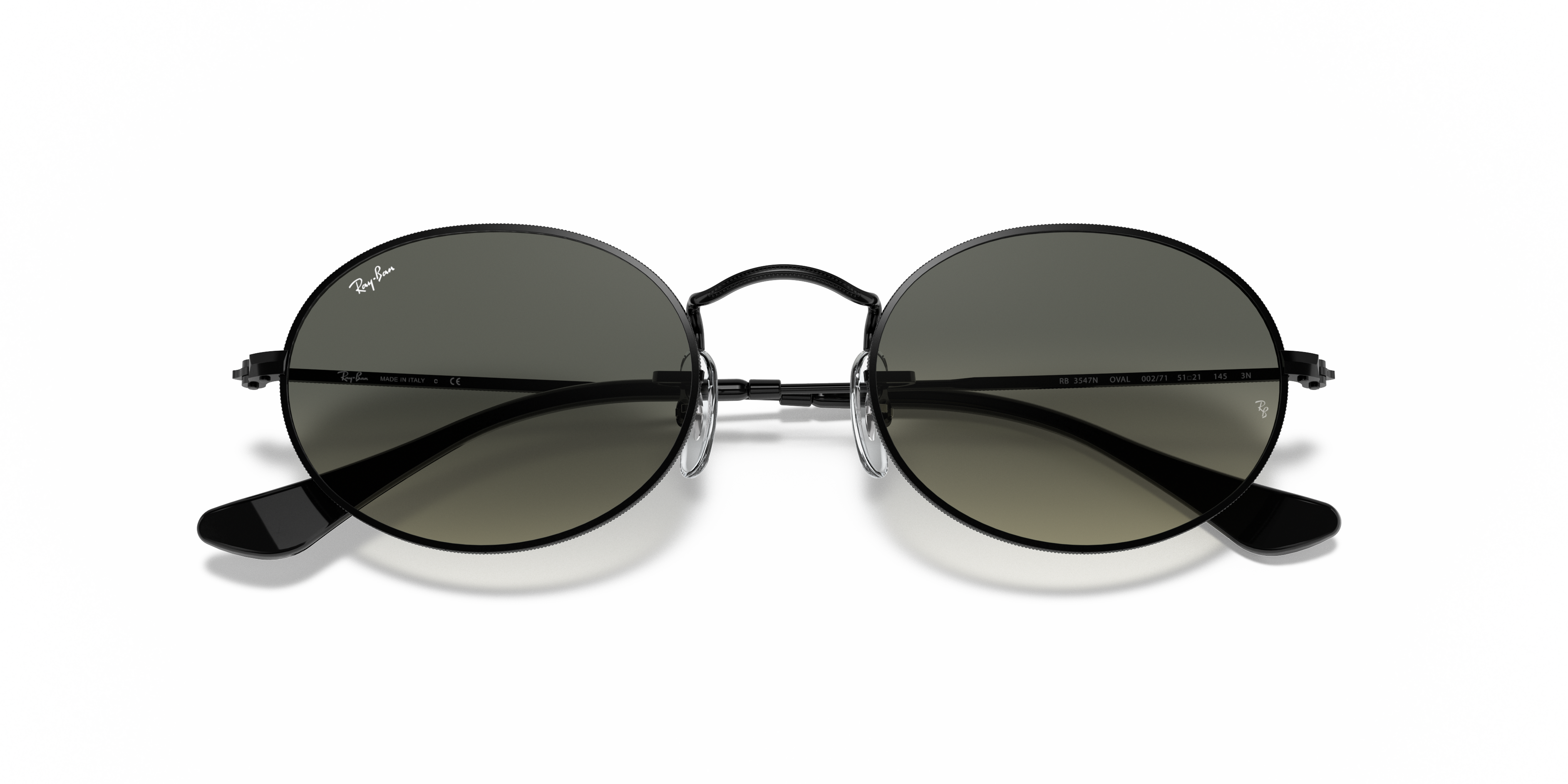 rayban oval flat lenses