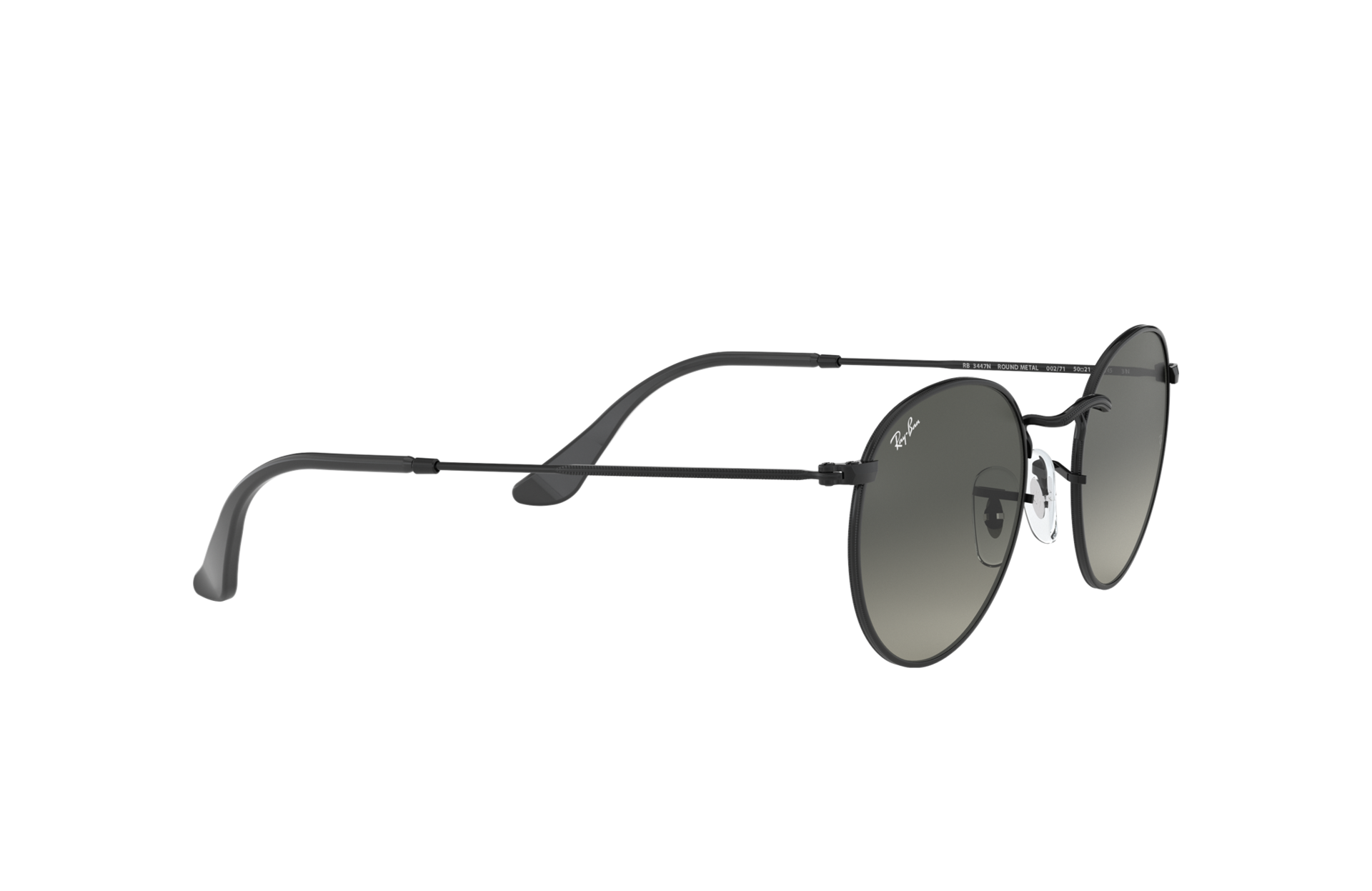 Round Flat Lenses Sunglasses in Black 