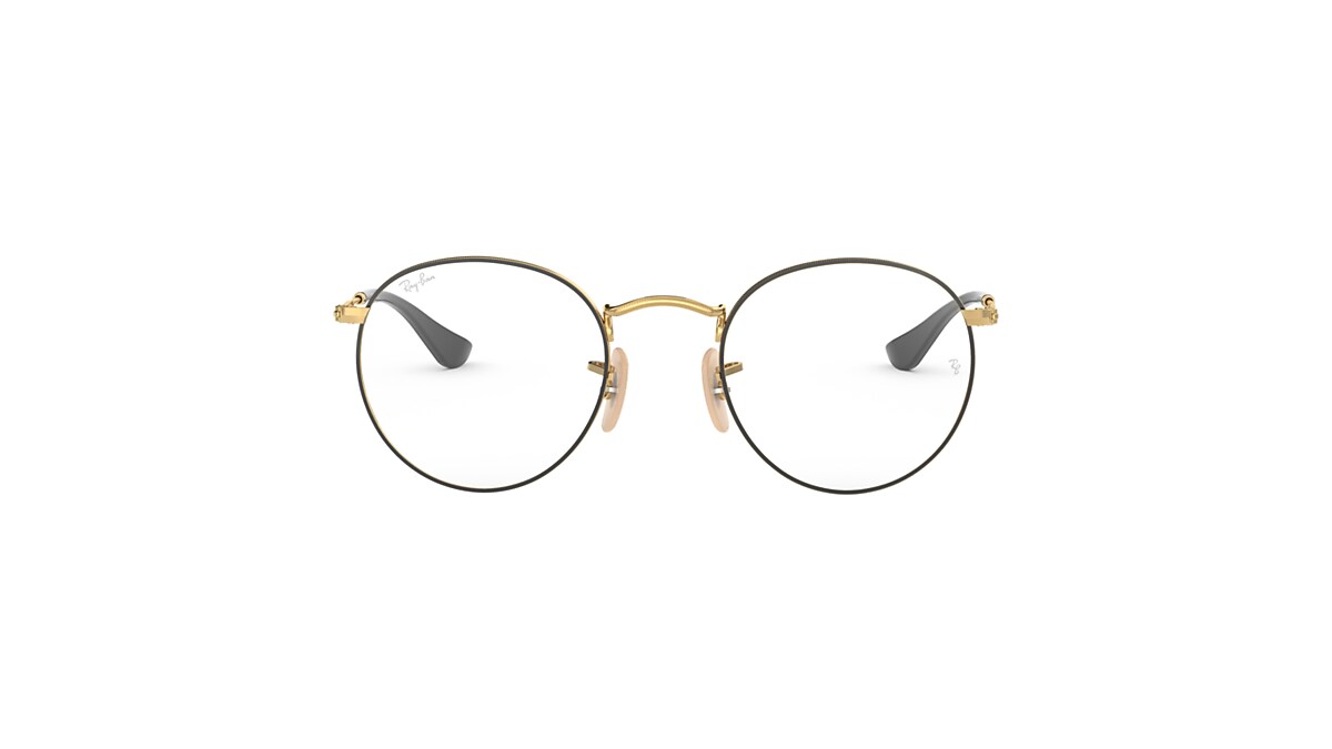 メガネ Ray Ban Unisex OPTICAL (0RX3447V 2991 GOLD ON TOP BLACK) NEW Ray Ban RB3447V 2991 Unisex Black/Gold Round Eyeglasses