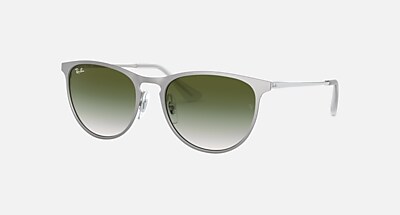 ERIKA METAL KIDS Sunglasses in Silver & Black and Green