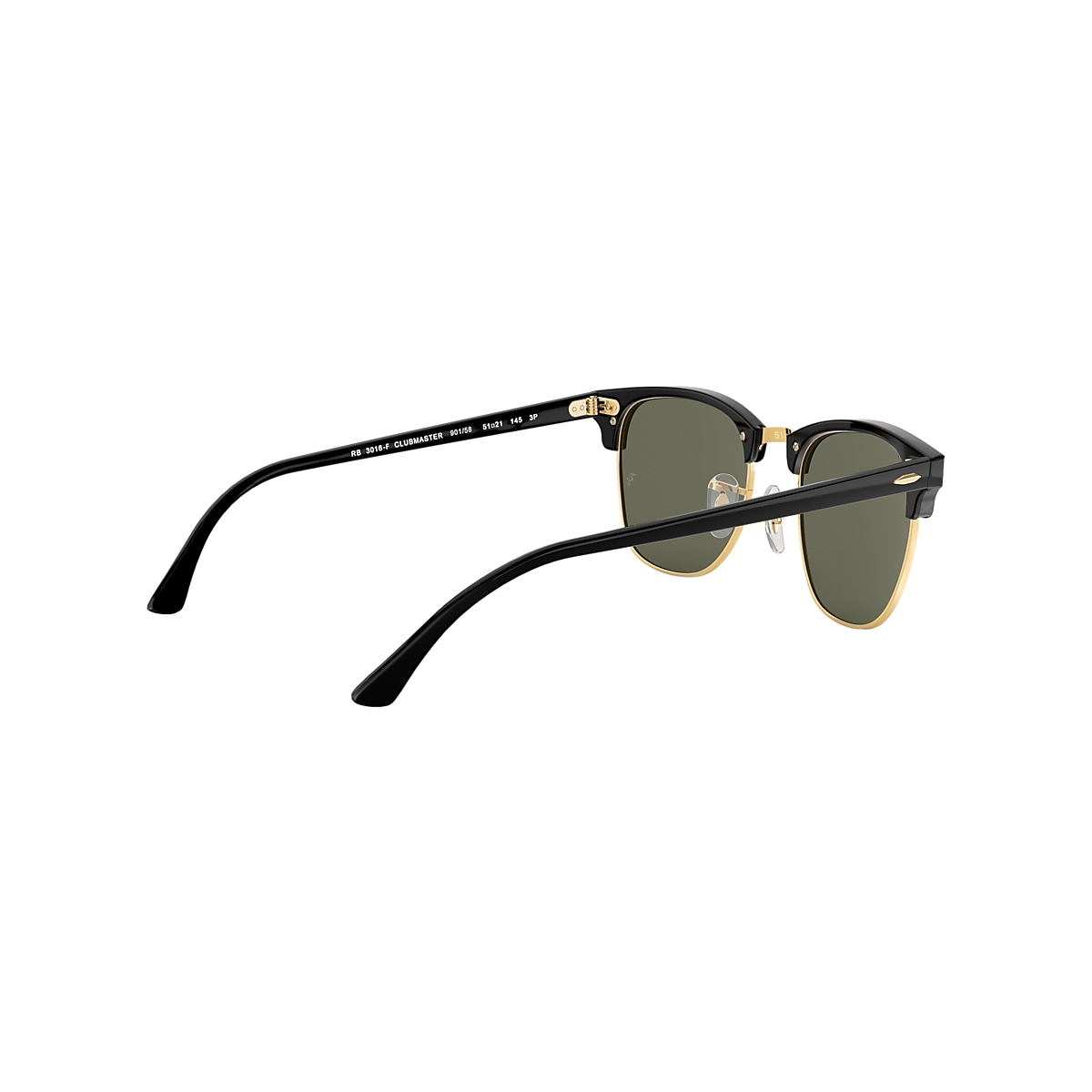 Clubmaster Classic Sunglasses in Black and Green | Ray-Ban®