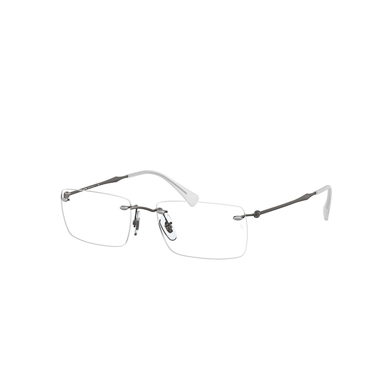 Ray-Ban Rb8755 Optics Eyeglasses Gunmetal Frame Clear Lenses Polarized 56-17