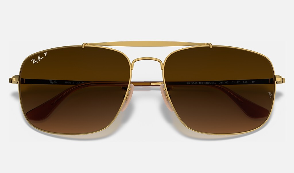 Colonel Sunglasses in Gold and Brown | Ray-Ban®