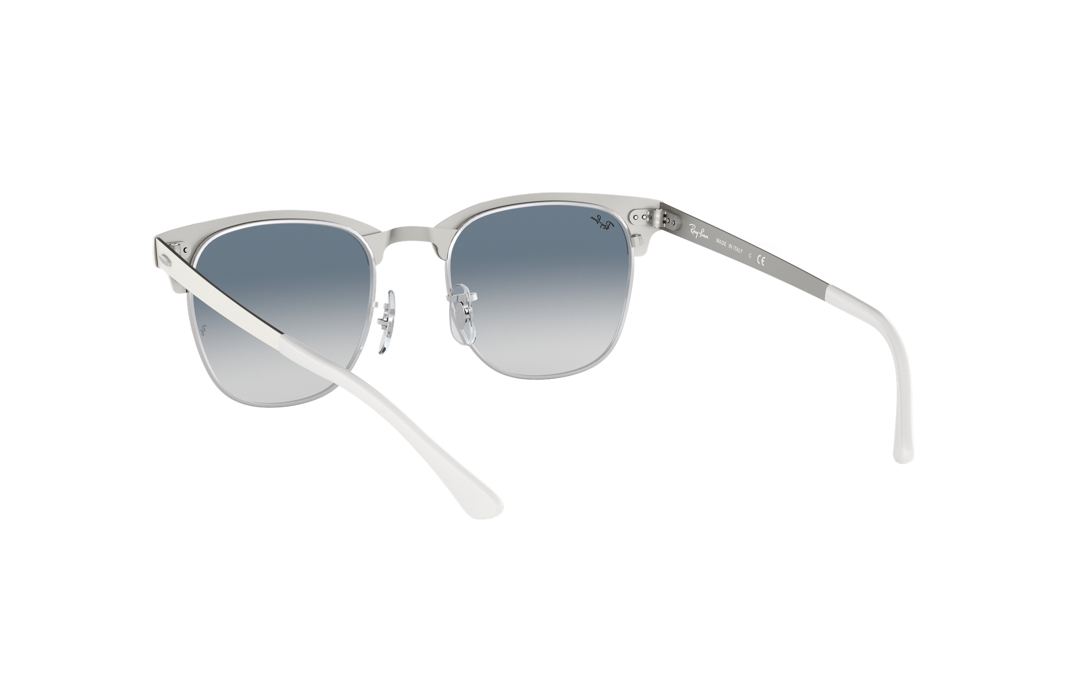 ray ban clubmaster metal white