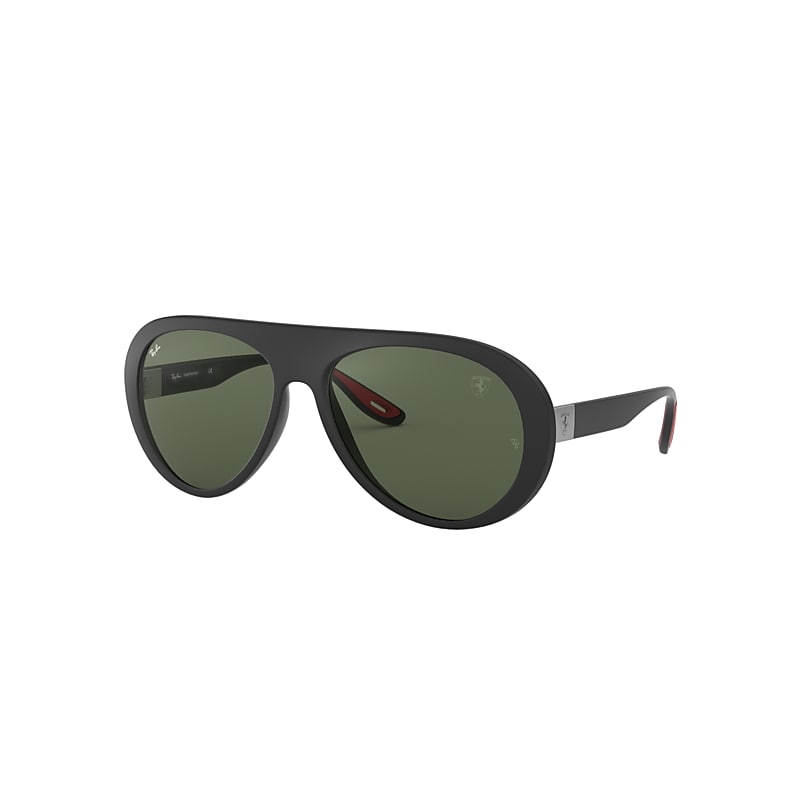 Ray-Ban Rb4310m Scuderia Ferrari Collection Sunglasses Black Frame Green Lenses 58-16