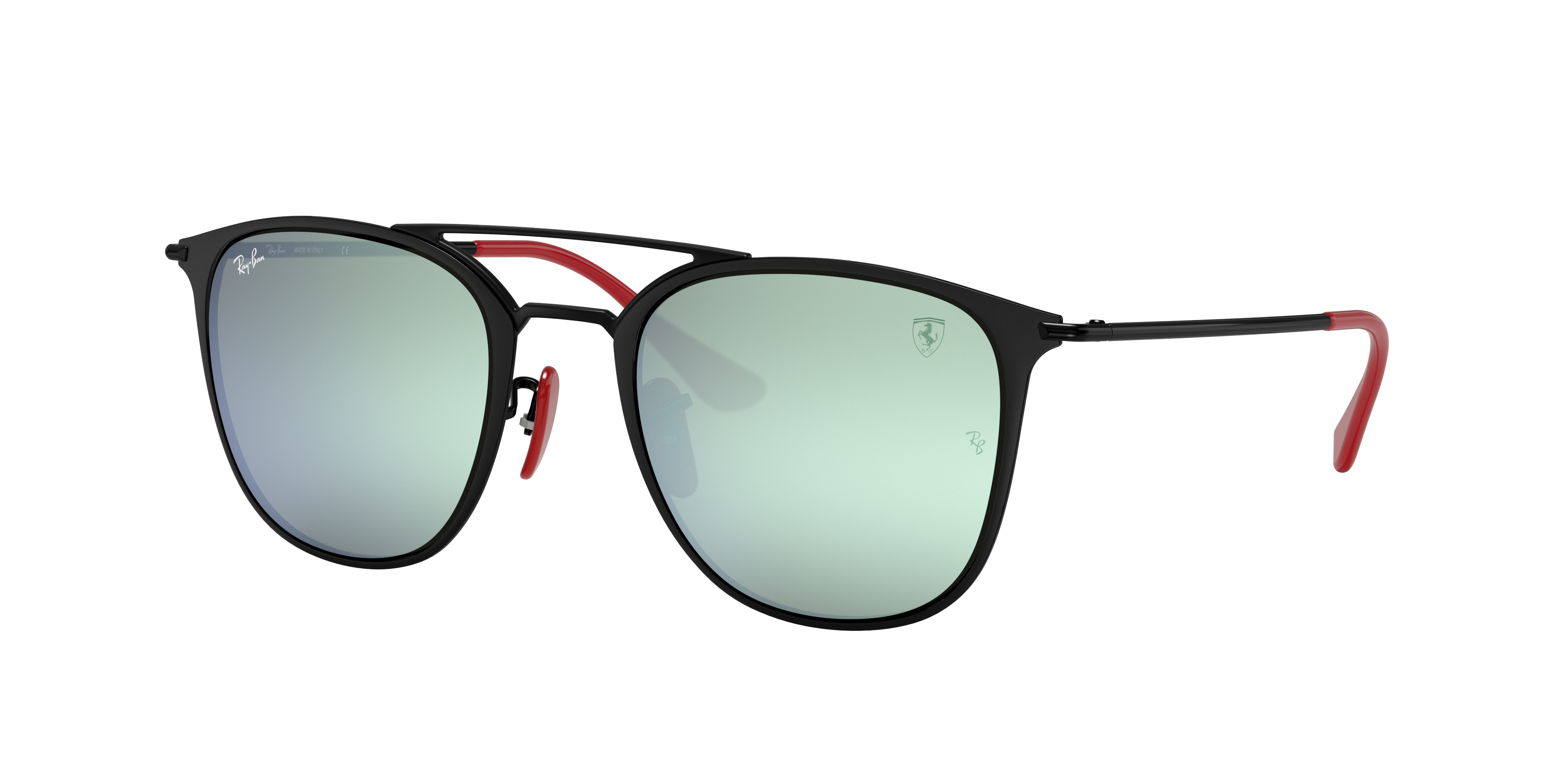 Ray Ban Scuderia Ferrari Collection Rb3601m Rb3601m Black Steel Silver Lenses 0rb3601mf0223052 Ray Ban Usa