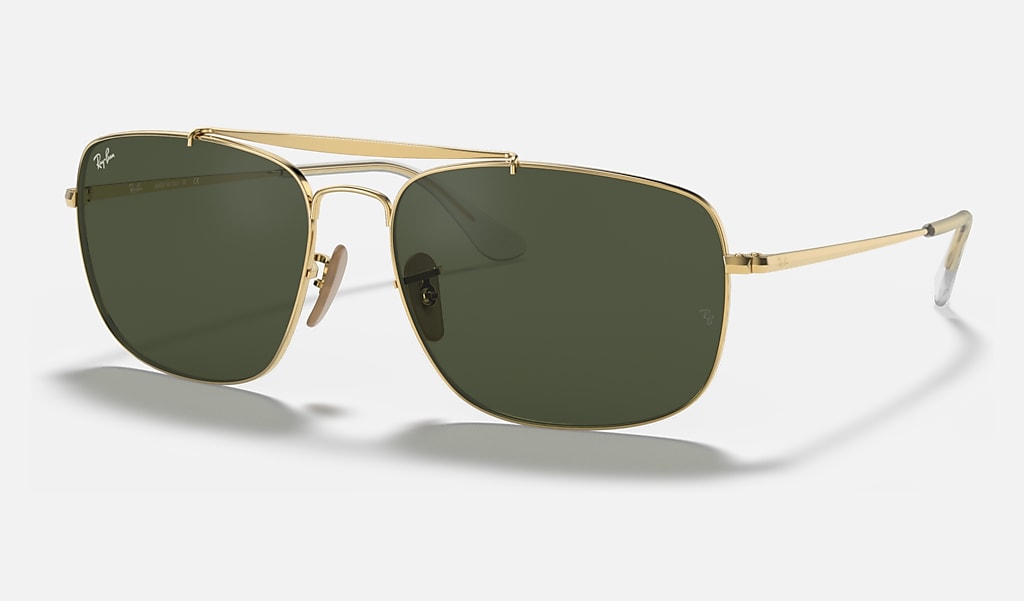 Colonel Sunglasses in Gold and Green | Ray-Ban®