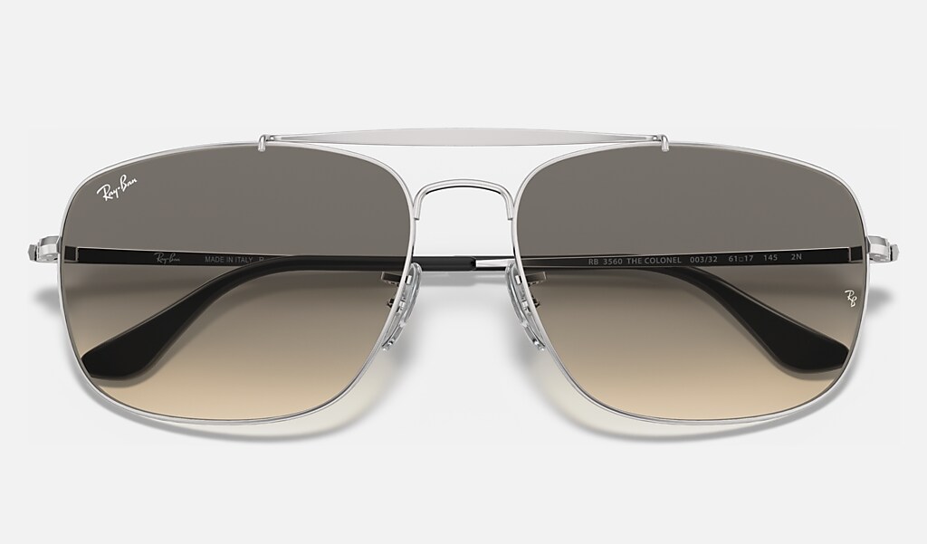 Colonel Sunglasses in Silver and Light Grey | Ray-Ban®