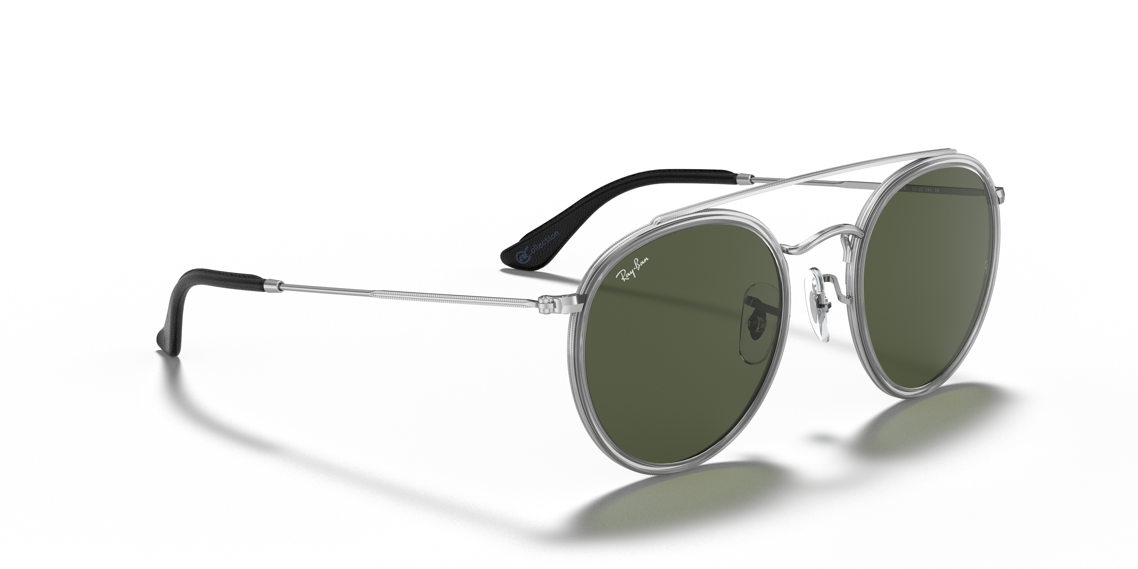 ray ban double bridge silver