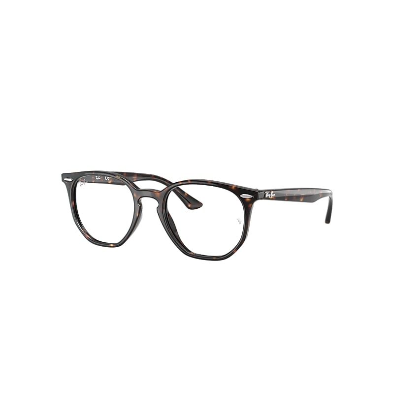 Ray-Ban Rb7151 Hexagonal Optics Eyeglasses Tortoise Frame Clear Lenses Polarized 50-19