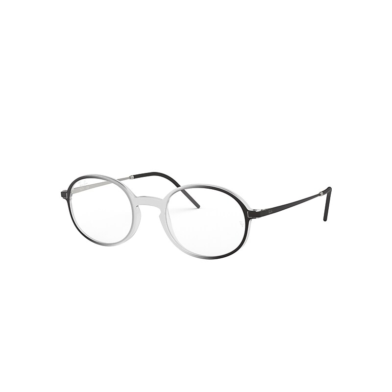 Ray-Ban Rb7153 Optics Eyeglasses Black Frame Clear Lenses Polarized 50-21