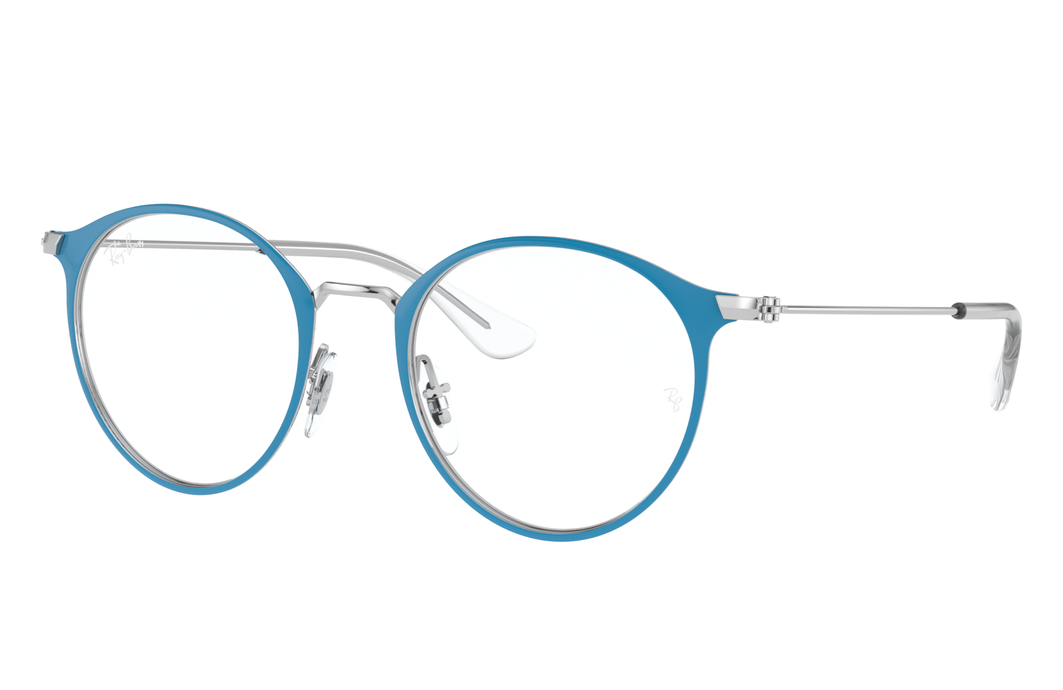 Rb1053 Optics Kids Eyeglasses with Light Blue On Silver Frame RY1053