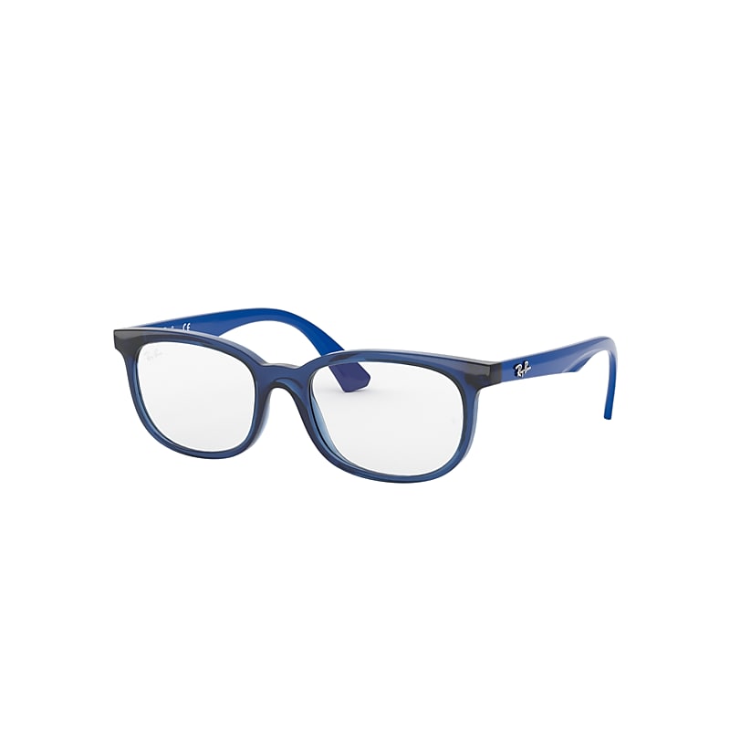 Ray-Ban Rb1584 Optics Kids Eyeglasses Blue Frame Clear Lenses Polarized 48-16